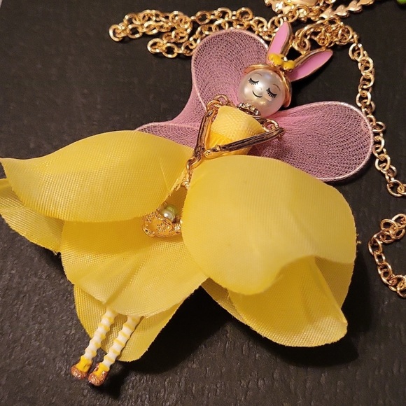 New Betsey Johnson bunny fairy necklace - Picture 7 of 17